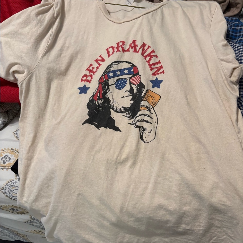 Ben Drankin Cream Graphic T-Shirt